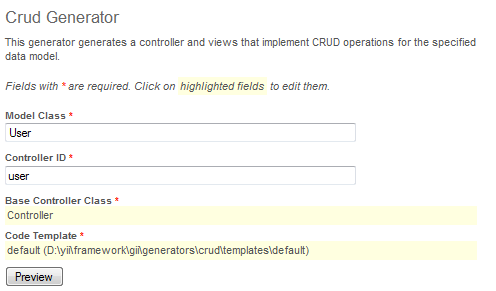 CRUD Generator